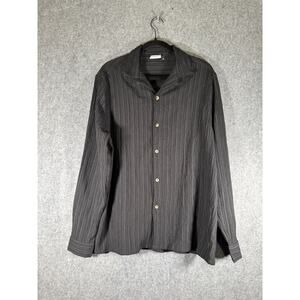 Asos Designs Button Front Women Medium Black Long Sleeve Button‎ Front Relax